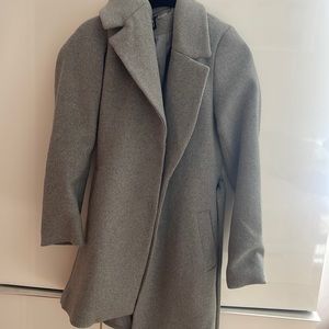 H&M grey belted Peacoat